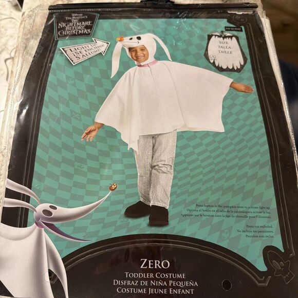 Nightmare Before Christmas Zero Toddler Halloween Costume 3T-4T - Picture 4 of 4